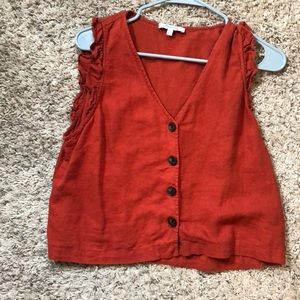 Madewell red top size 6
